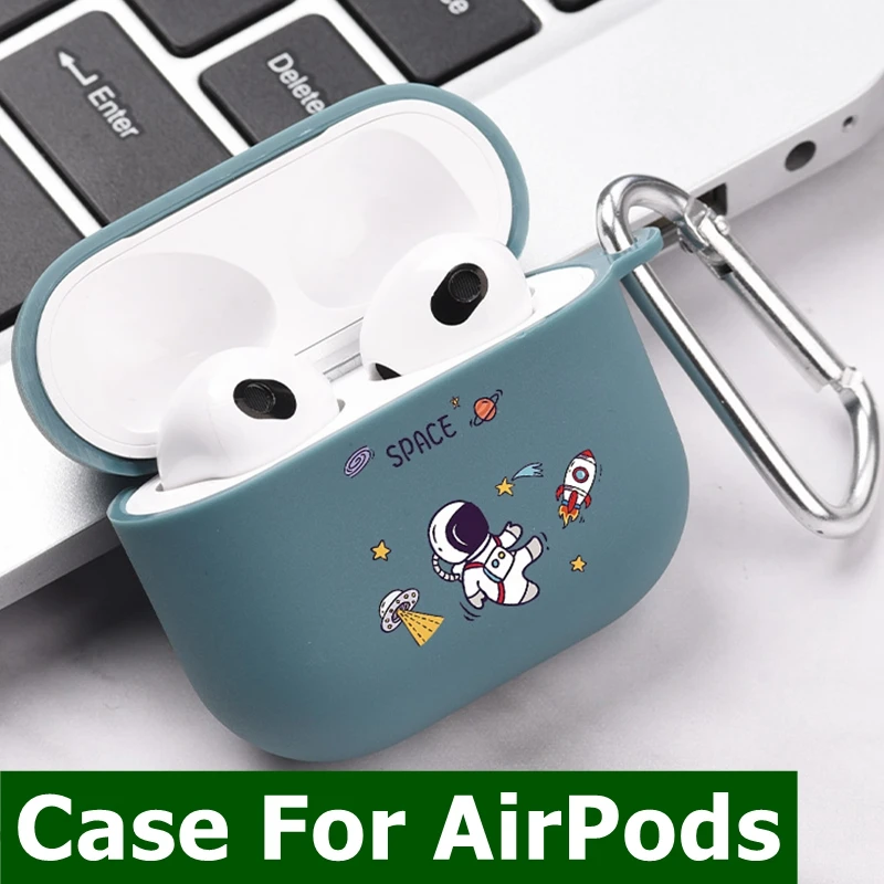 

Space Astronaunt Case For Apple AirPods Pro 2 3 USB C Case Soft Silicone Case for airpods 3 airpods3 Cover For airpod Pro2 Funda