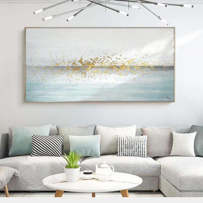 Скандинавская абстрактная Золотая картина для домашнего декора, ручная роспись, акриловая масляная живопись на холсте, настенный постер для гостиной, спальни 
Скандинавская абстрактная Золотая картина для домашнего декора, ручная роспись, акриловая масляная живопись на холсте, настенный постер для гостиной, спальни
