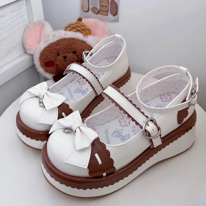

Original Lo Shoes Increment Thick Sole Big Toe JK Girls' Japanese Lolita Student Princess Kawaii Shoes