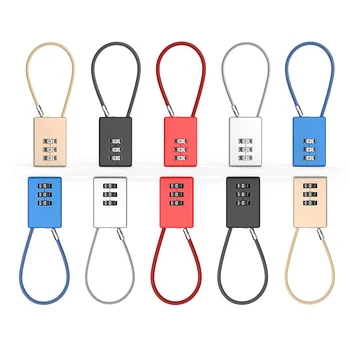 Lintolyard 와이어 로프 암호 코드 잠금 장치, 배낭 상자 트롤리 케이스, 깨기 힘든 자물쇠, 무료 배송, 13.5cm