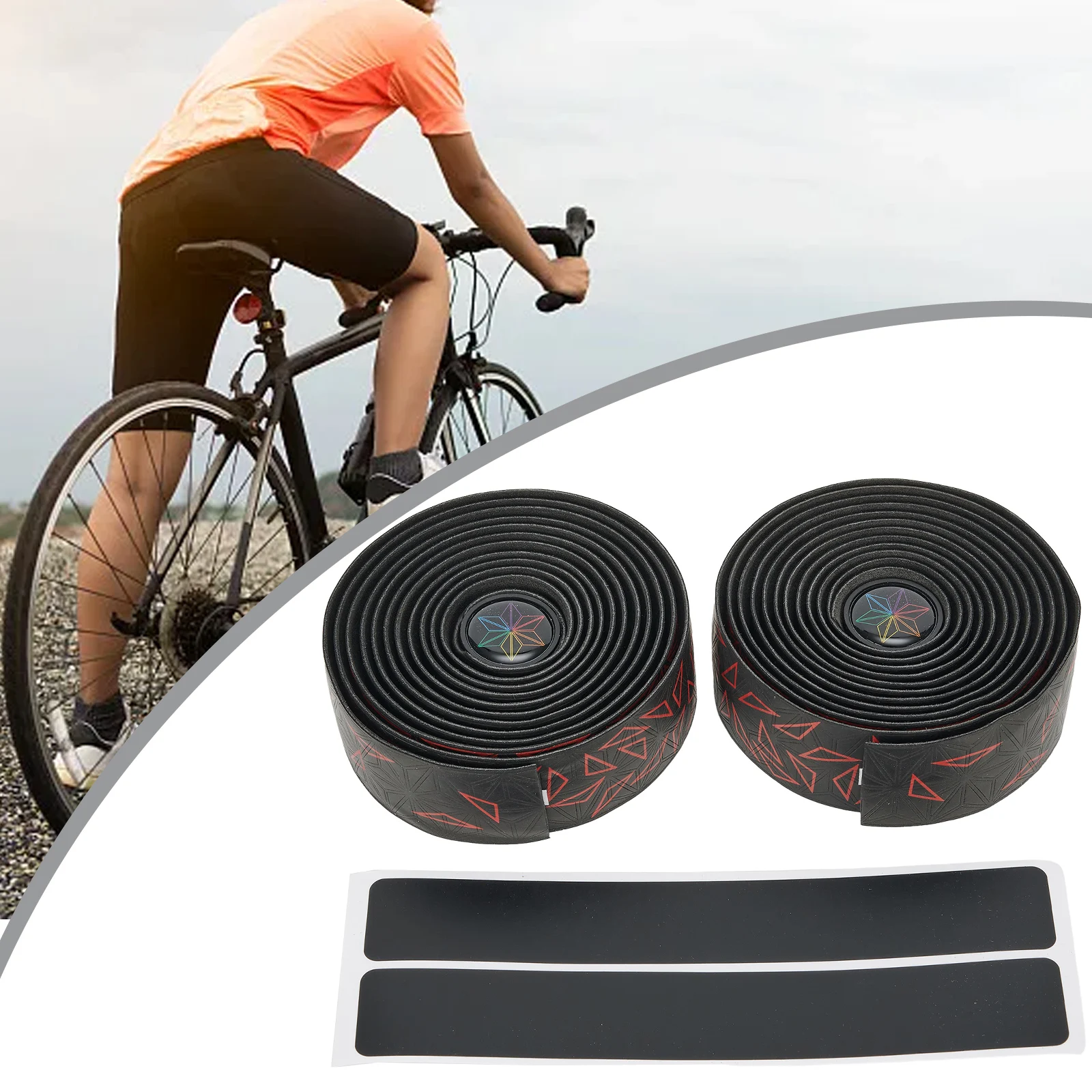 2 Rolls PU Bike Handlebar Tape With Bar End Plugs Finishing Tapes Sweat-Siphoning Breathable Mountain Road Bike Accessories
2 Rolls PU Bike Handlebar Tape With Bar End Plugs Finishing Tapes Sweat-Siphoning Breathable Mountain Road Bike Accessories