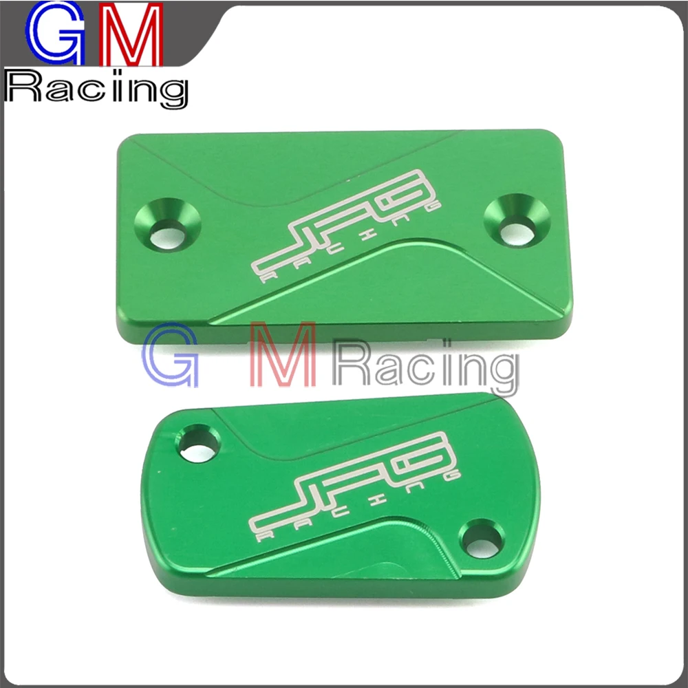 

CNC Billet Front Rear Brake Reservoir Fluid Cover For KAWASAKI KX125 KX250 KX250F KXF250 KX450F KXF450 KLX450R KX KXF Motorcycle