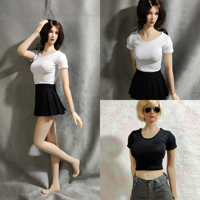 1/6 Female Soldier Sexy Short Sleeve Tight Round Neck Crop Tops Solid Color T-shirt Jean Accessory For 12Inch Action Figure Body
1/6 Female Soldier Sexy Short Sleeve Tight Round Neck Crop Tops Solid Color T-shirt Jean Accessory For 12Inch Action Figure Body