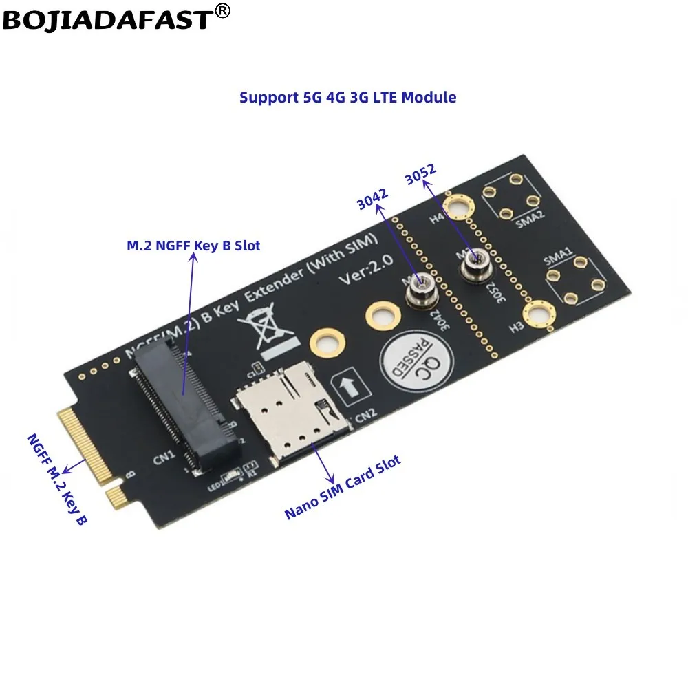 

M.2 NGFF B-ключ к ключу-слот B, беспроводной адаптер 1 NANO SIM-карта памяти для телефона, 4G LTE модуль модема