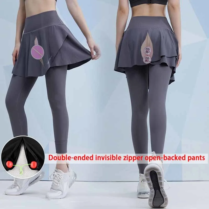 Invisible Open crotch Pants Skirt Women Fleece Yoga Pants Double Layer Sports Trousers Outdoor Convenient Tight Fitness Leggings
Invisible Open crotch Pants Skirt Women Fleece Yoga Pants Double Layer Sports Trousers Outdoor Convenient Tight Fitness Leggings