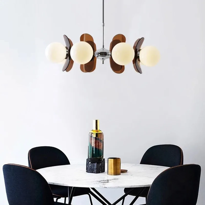 

Скандинавские люстры, Подвесная лампа, старинная акриловая фасоль, гостиная, столовая, кабинет, ресторан, детская спальня, Bauhaus
