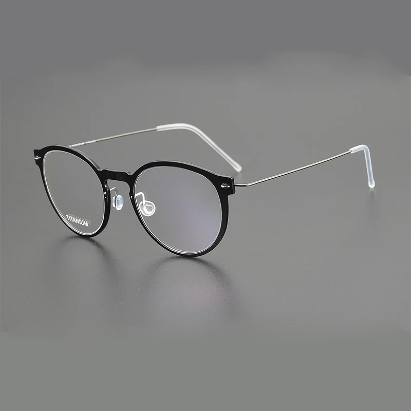 

Vintage Pure Titanium Round Frame Retro Style Literary Men and Women Myopia Handmade Glasses Frames Brand Optical Eyewear