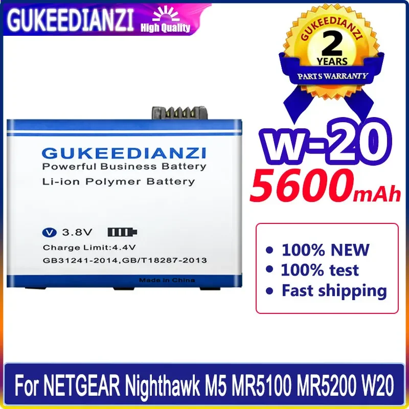 

GUKEEDIANZI New W-20 Battery For NETGEAR Nighthawk M5 MR5100 MR5200 W20 Wireless Router 3.85V 5600mAh Lithium Rechargeable