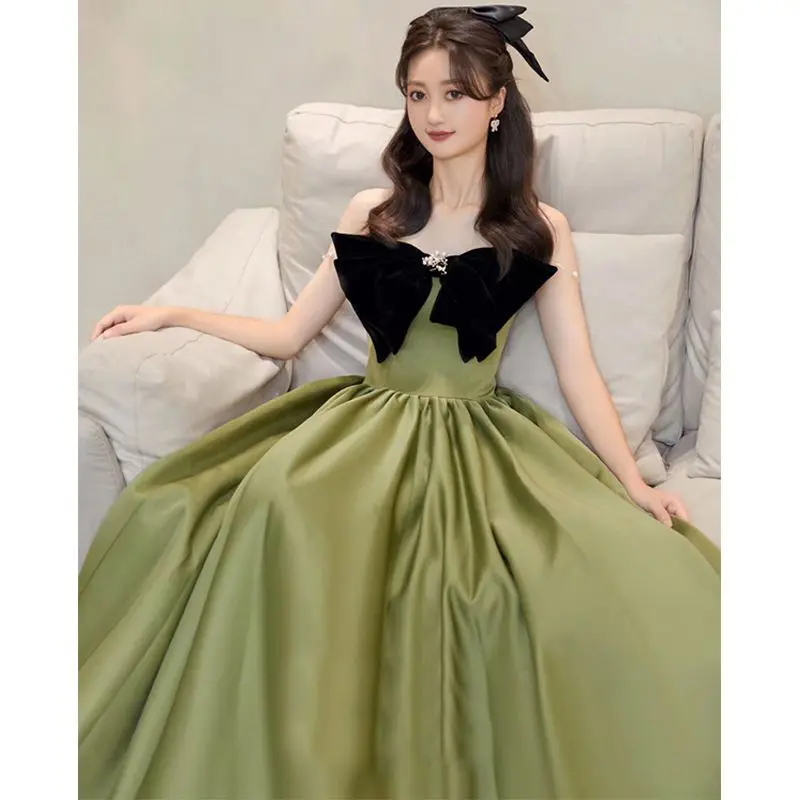 Harajpee Green Strapless Evening Dress Women High End Annual Meeting Vocal Exam Student Host Dresses Casual Versatile Vestido
Harajpee Green Strapless Evening Dress Women High End Annual Meeting Vocal Exam Student Host Dresses Casual Versatile Vestido