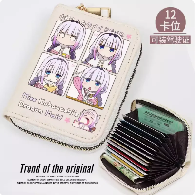 

Anime Miss Kobayashi's Dragon Maid KannaKamui Zipper Wallet Women Fold Bag Multi Card Coin Pocket Holder Fashion Wallet Gift