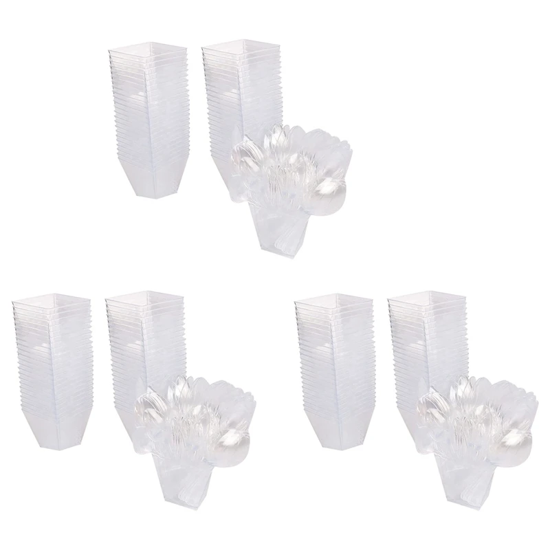 Pack Of 150 Dessert Cups With Spoons, 60Ml Dessert Bowls Set, DIY Plastic Dessert Cups, Reusable Trapezoid Cups Set
Pack Of 150 Dessert Cups With Spoons, 60Ml Dessert Bowls Set, DIY Plastic Dessert Cups, Reusable Trapezoid Cups Set