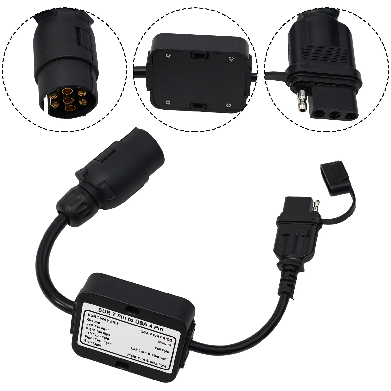 Trailer Light Converter European Round 7 Pin Connector To 4 Way Flat Pin Plug Trailer Light Converter For European Vehicles
Trailer Light Converter European Round 7 Pin Connector To 4 Way Flat Pin Plug Trailer Light Converter For European Vehicles