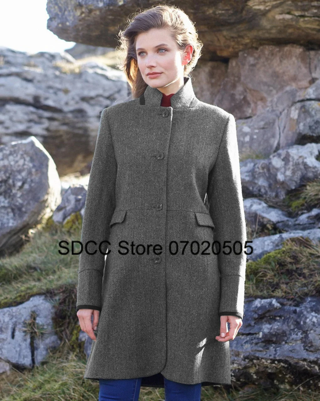 Women's Long Herringbone Jacket Slim Fit Stand Collar Single Breasted Casual Dress Commuter Office Lady Blazer Coat 자라
Women's Long Herringbone Jacket Slim Fit Stand Collar Single Breasted Casual Dress Commuter Office Lady Blazer Coat 자라