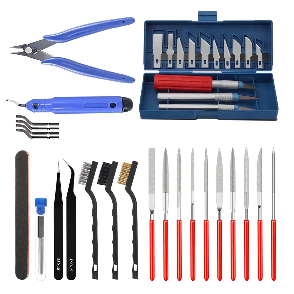 3D Print Tool Kit Debur Tool 3D Printing Accessories Set for Cleaning, Finishing and Printing 3D Prints Carving Knife Tool
3D Print Tool Kit Debur Tool 3D Printing Accessories Set for Cleaning, Finishing and Printing 3D Prints Carving Knife Tool