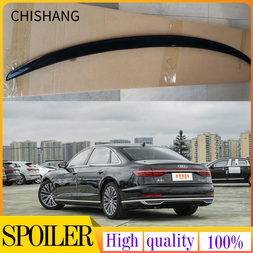 

Carbon Fiber Spoiler For AUDI A8 S8 RS8 Sportback Coupe 2018 2019 2020 2021 Wing Lip Spoilers Car Accessories