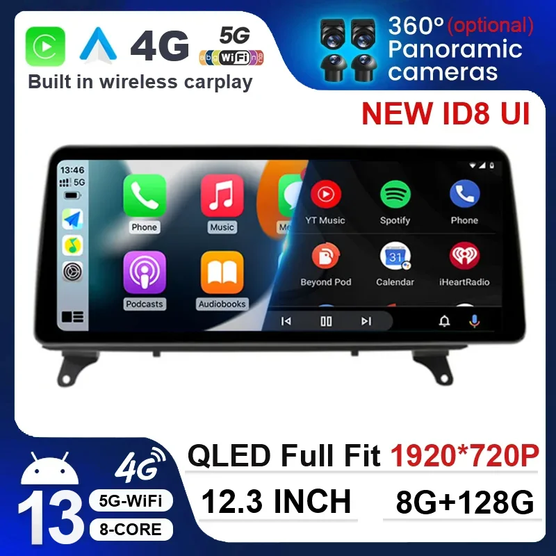 12.3" 8Core Android 13 ID8 UI Radio Carplay For BMW X5 E70 X6 E71 RHD 2007-2013 Car Video Player Multimedia Screen Navigation
12.3" 8Core Android 13 ID8 UI Radio Carplay For BMW X5 E70 X6 E71 RHD 2007-2013 Car Video Player Multimedia Screen Navigation