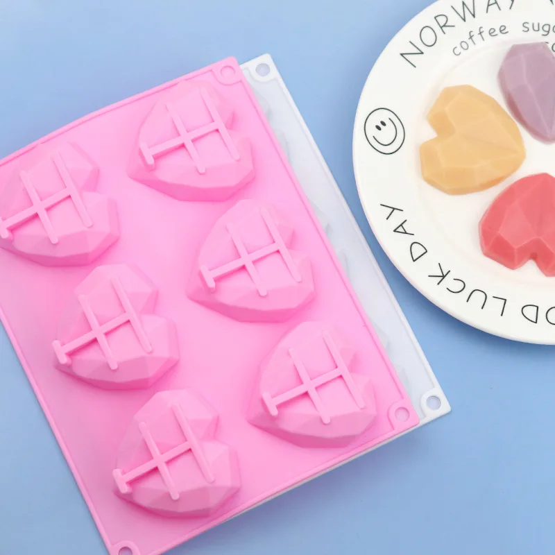 3D Silicone Heart Shape Fondant Mould Cake Chocolate Baking Mold Modelling Decor 6 Cavity Diamond Love Silicone Mould
3D Silicone Heart Shape Fondant Mould Cake Chocolate Baking Mold Modelling Decor 6 Cavity Diamond Love Silicone Mould
