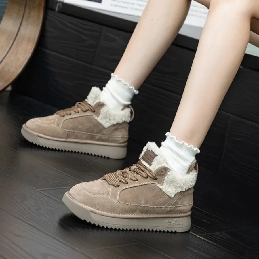 Krasovki 5cm Suede Leather Women Shoes Winter Combat Boots Ankle Platform Sneakers Women Spring Boots Autumn Warm Fur Booties
Krasovki 5cm Suede Leather Women Shoes Winter Combat Boots Ankle Platform Sneakers Women Spring Boots Autumn Warm Fur Booties