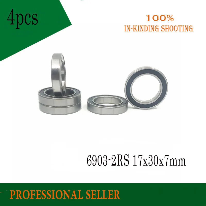 4pcs 6903-2RS Bearing Thin Section 6903 2RS Ball Bearing 6903RS 17*30*7MM Deep Groove Ball Bearings for bicycle parts
4pcs 6903-2RS Bearing Thin Section 6903 2RS Ball Bearing 6903RS 17*30*7MM Deep Groove Ball Bearings for bicycle parts