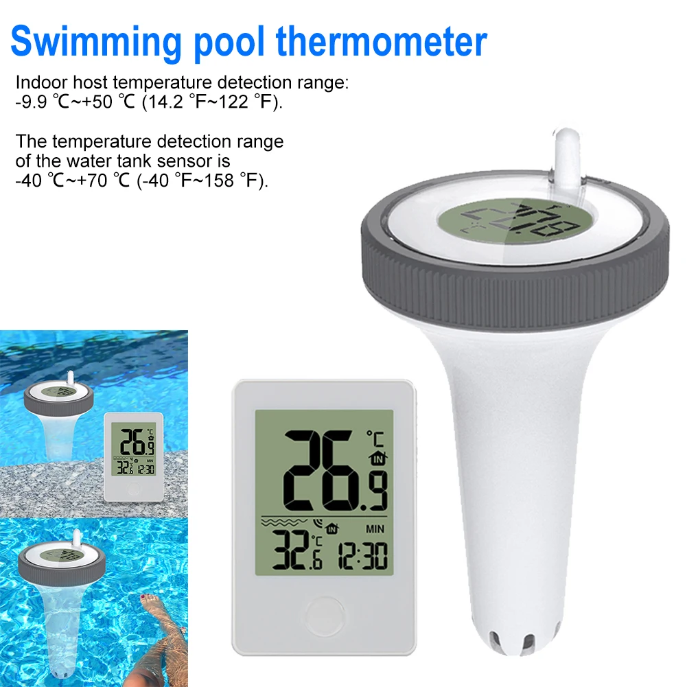 Floating Swimming Pool Thermometer Wireless Pool Thermometer With Indoor Temperature Monitor Clock For Pond Hot Tub Aquarium
Floating Swimming Pool Thermometer Wireless Pool Thermometer With Indoor Temperature Monitor Clock For Pond Hot Tub Aquarium