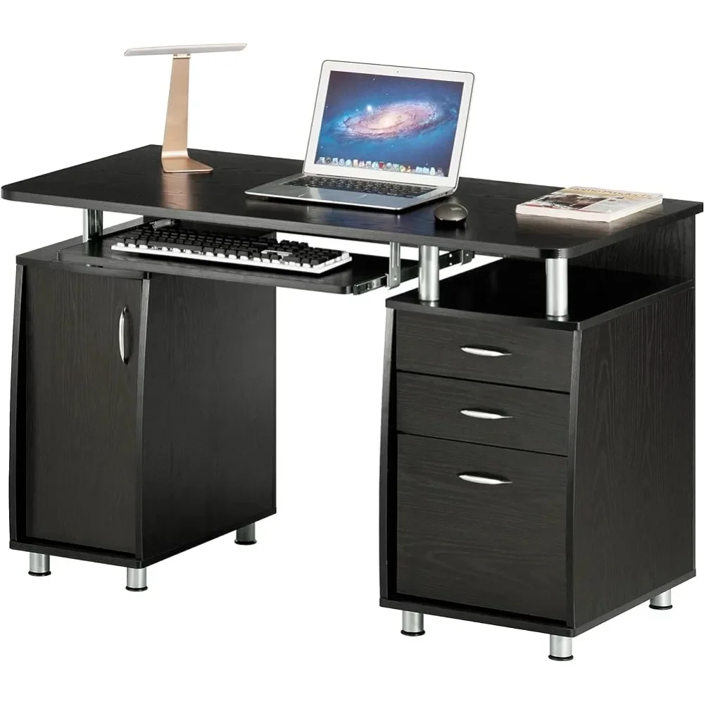 

Espresso Writing Desk 47.25" Ergonomic Computer Drawers & File Cabinet for Home Office Storage ONE Size Freight Free Reading