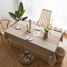 Polyester Tablecloths, Waterproof Table Covers Stripe Brown Dining Table Coffee Table Deco
Polyester Tablecloths, Waterproof Table Covers Stripe Brown Dining Table Coffee Table Deco