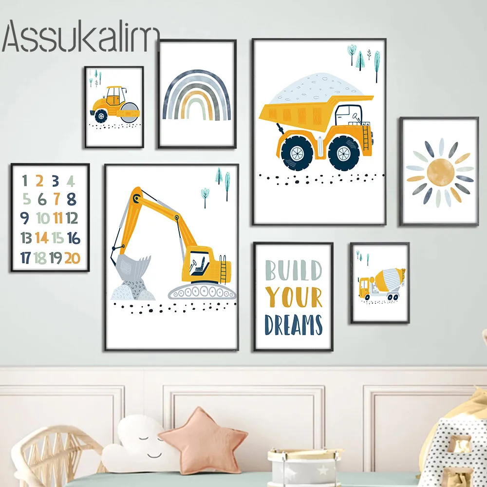 Rainbow Heart Canvas Poster Alphabet Number Print Pictures Excavator Wall Paintings Nursery Wall Posters Kdis Boys Room Decor
Rainbow Heart Canvas Poster Alphabet Number Print Pictures Excavator Wall Paintings Nursery Wall Posters Kdis Boys Room Decor