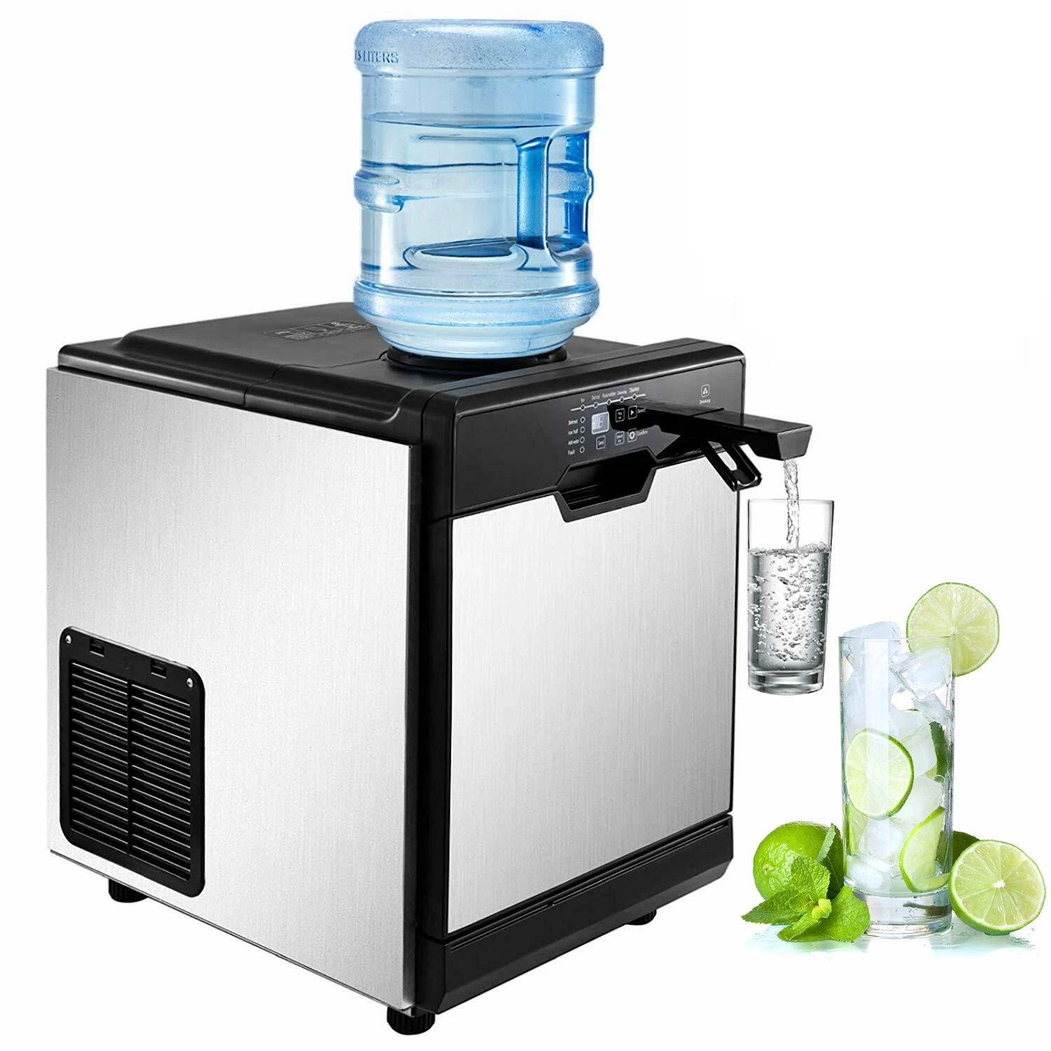 

Portable 35kg/24h 2 IN 1 ice machine with water dispenser cube commercial