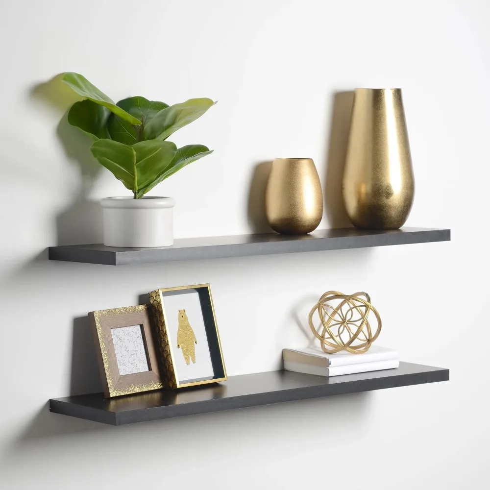Cycle & Home Floating Shelves 2 Pack- Black - 36 in x 10 in x .5 in - Reforested Natural Wood Shelves - Thin Floating
Cycle & Home Floating Shelves 2 Pack- Black - 36 in x 10 in x .5 in - Reforested Natural Wood Shelves - Thin Floating