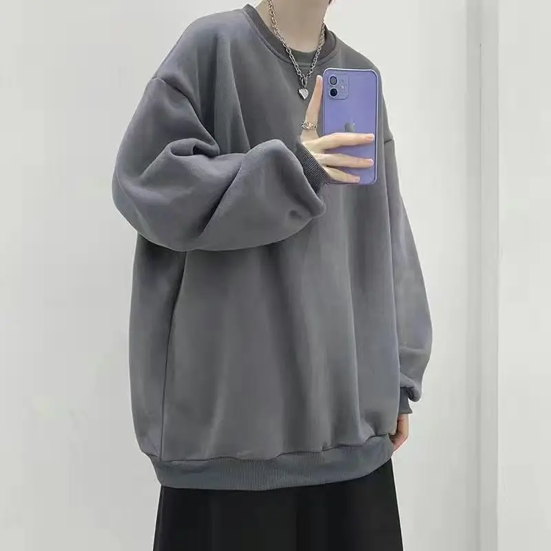 Large Size Solid Color Hoodie College Style Loose Fitting Casual Autumn Korean Style Long Sleeved Bottom Shirt Round Neck Top
Large Size Solid Color Hoodie College Style Loose Fitting Casual Autumn Korean Style Long Sleeved Bottom Shirt Round Neck Top