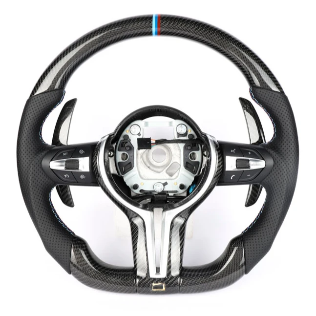 

Fit For BMW M2 M3 M4 M5 F18 F10 F15 F16 F20 F22 F30 F32 F36 F40 F80 F90 Carbon Fiber LED Car Steering Wheel