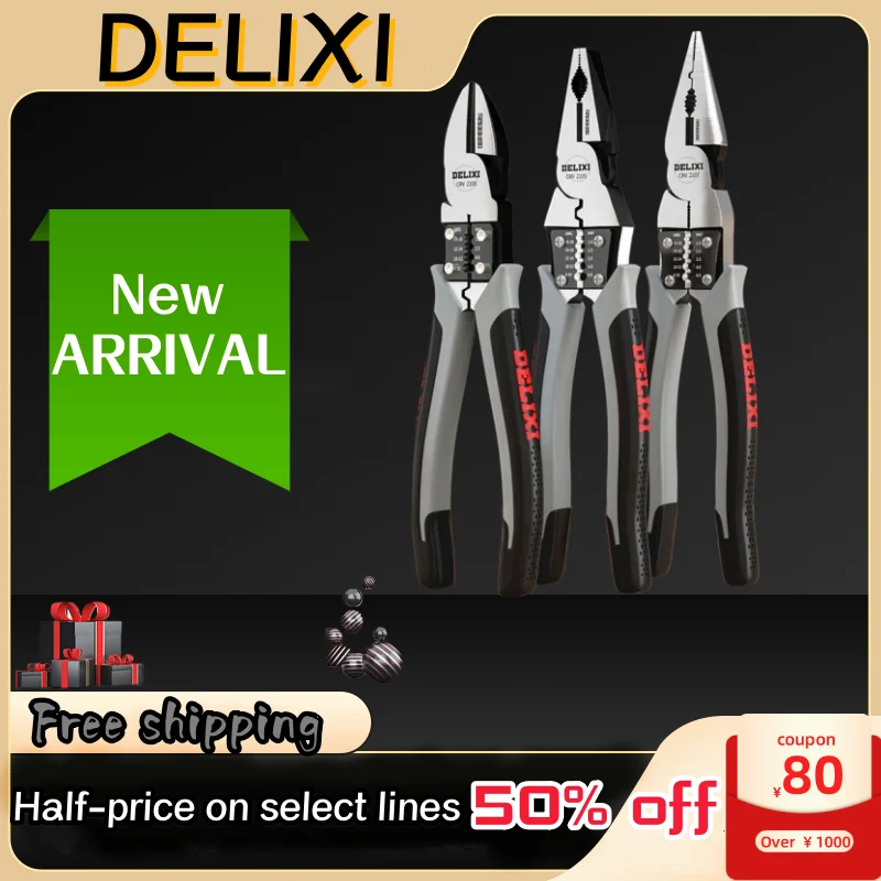DELIXI Multifunctional Universal Diagonal Pliers Needle Nose Pliers Hardware Tools Universal Wire Cutters Electrician
DELIXI Multifunctional Universal Diagonal Pliers Needle Nose Pliers Hardware Tools Universal Wire Cutters Electrician