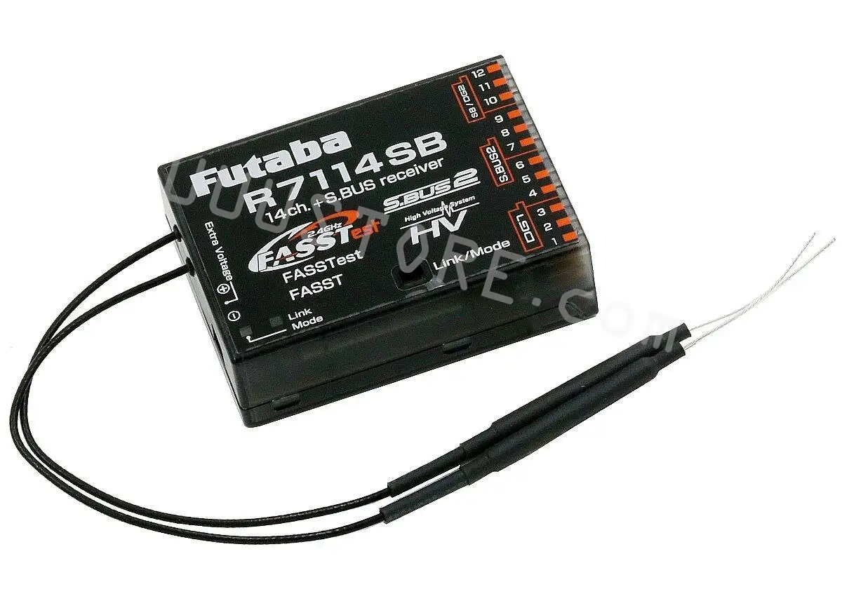 

Futaba R7114SB 2.4GHz S.Bus2 FASSTest HV 14 Channel Receiver with High-Gain Antenna for RC Airplane Drone FPV Model