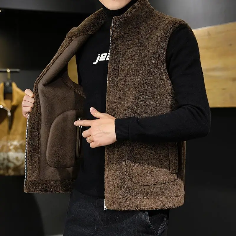 Winter New Lamb Wool Coat Warm Vest Men Fashion Casual Thicken Gilets Male Jacket Can Be Worn On Both Sides Sleeveless Waistcoat 15 Mallzona S69c0d25edafa4252860a88df1d71eee8U Winter New Lamb Wool Coat Warm Vest Men Fashion Casual Thicken Gilets Male Jacket Can Be Worn On Both Sides Sleeveless Waistcoat Mallzona