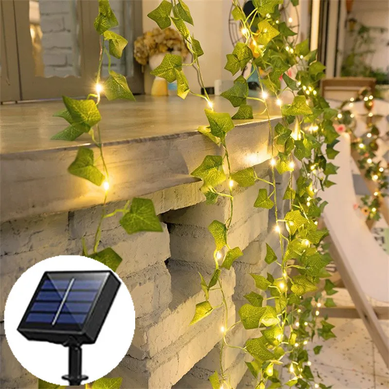Artificial Green Leaf Flower Wedding Decoration Fairy Lights Party Lights Christmas Decorations Solar LED String Lights for Home
Artificial Green Leaf Flower Wedding Decoration Fairy Lights Party Lights Christmas Decorations Solar LED String Lights for Home