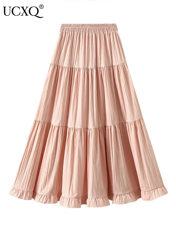 UCXQ Fairy Style Pleated Patchwork Long Skirt Elegant Multi-color All Match A-line Cake Skirts Women 2024 Spring Summer 23A8281
UCXQ Fairy Style Pleated Patchwork Long Skirt Elegant Multi-color All Match A-line Cake Skirts Women 2024 Spring Summer 23A8281