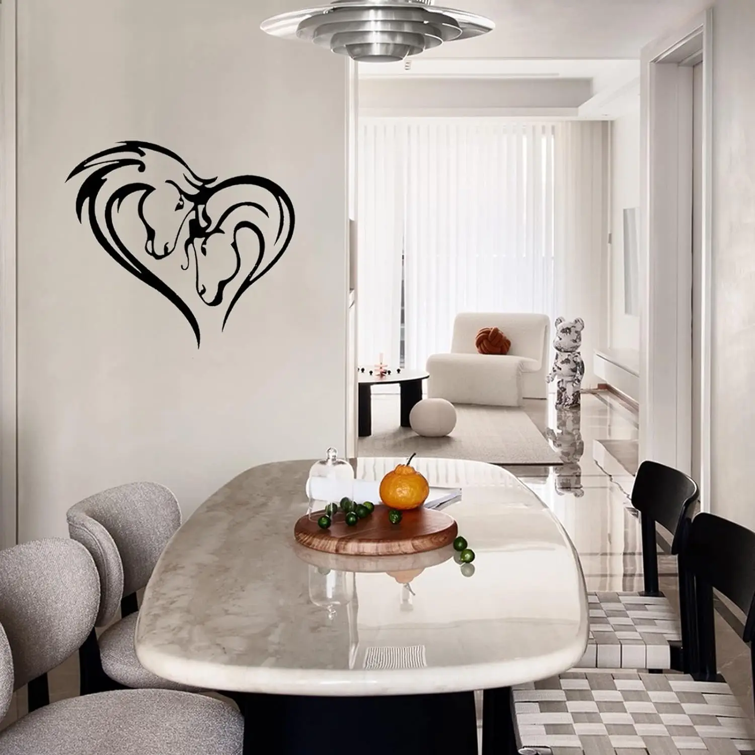 CIFBUY Deco 1pc Silhouette Double Horse Head Metal home decor Art Heart Shaped Horse Black Metal Wall Hanging Decoration Bedroom 
CIFBUY Deco 1pc Silhouette Double Horse Head Metal home decor Art Heart Shaped Horse Black Metal Wall Hanging Decoration Bedroom