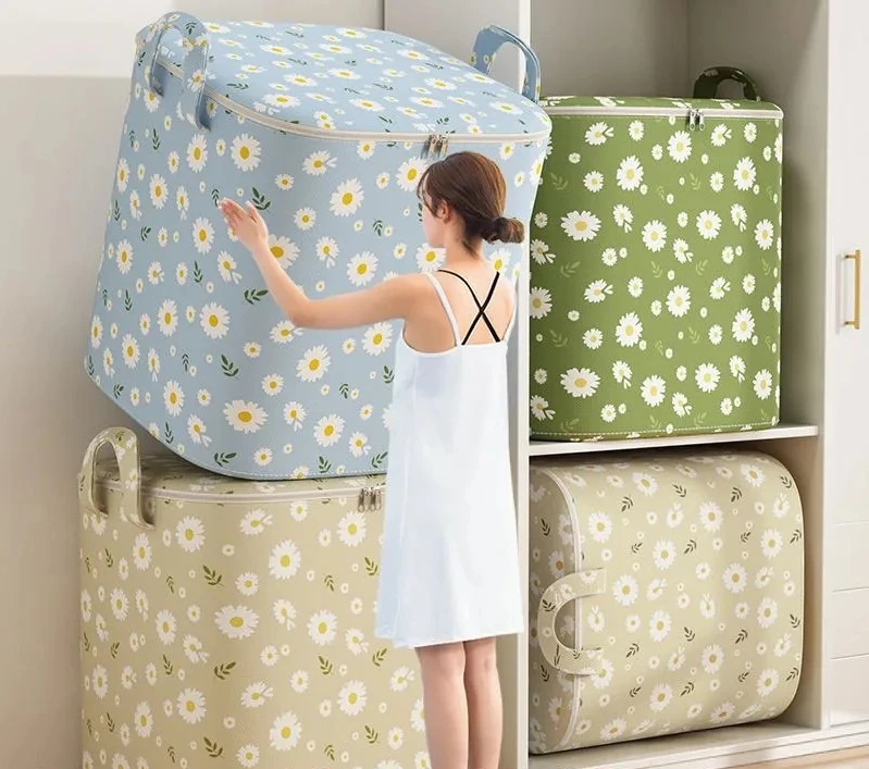 Folding Storage Baskets Quilt Organizer Clothes Storage Bag Portable Dust-proof Moving Bag Large Capacity Wardrobe Accessories 
Folding Storage Baskets Quilt Organizer Clothes Storage Bag Portable Dust-proof Moving Bag Large Capacity Wardrobe Accessories