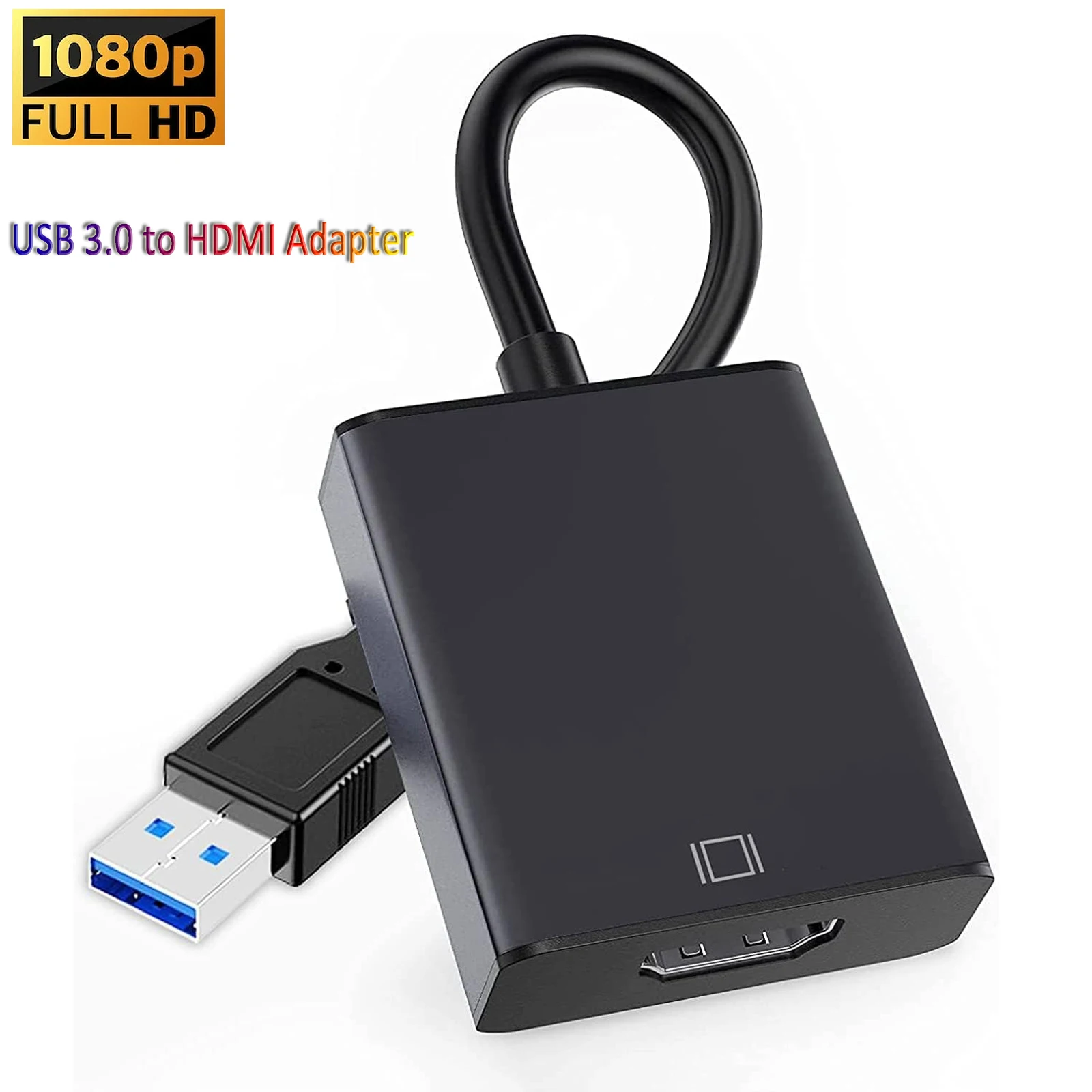 

USB to HDMI Adapter for Monitor Multiple, HDMI to USB 3.0 Adapter 1920 * 1080 for Windows 7/8/9/10/MAC OS HDMI converter