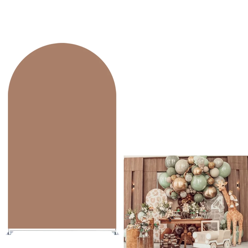 Brown Solid Color Arch Backdrop Covers for Parties, Arched Panels Wedding Birthday and Baby Shower Party Decoration Props
Brown Solid Color Arch Backdrop Covers for Parties, Arched Panels Wedding Birthday and Baby Shower Party Decoration Props