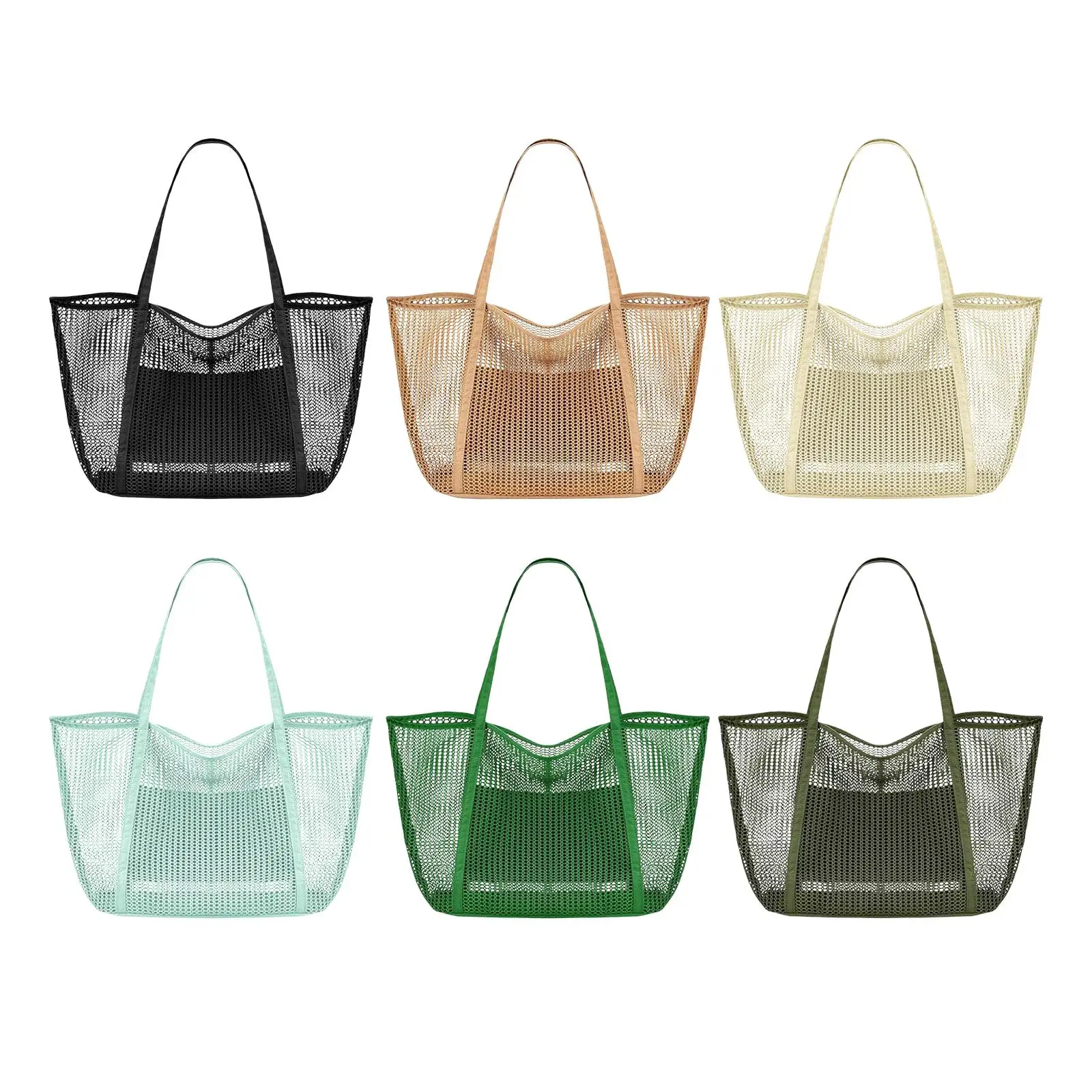 Сетчатая пляжная сумка-тоут, повседневная сумка для бассейна, сумка для покупок, путешествий, кемпинга
Сетчатая пляжная сумка-тоут, повседневная сумка для бассейна, сумка для покупок, путешествий, кемпинга