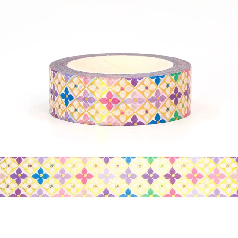 10pcs/Lot Deco Gold Foil Colorful Stained Glass Flower Washi Tapes Scrapbooking Masking Tape Cute Journal Stationery Supplies 
10pcs/Lot Deco Gold Foil Colorful Stained Glass Flower Washi Tapes Scrapbooking Masking Tape Cute Journal Stationery Supplies