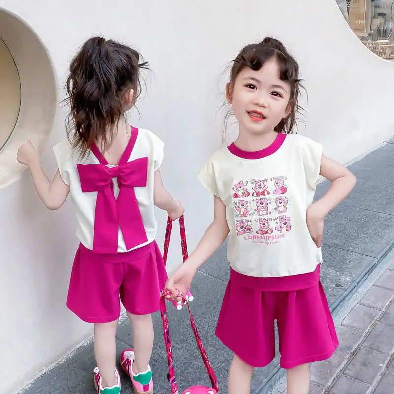 Cotton Girls' Set Summer Dress Children's Fashionable Cartoon Dopamine Wearing Two Piece Set
Cotton Girls' Set Summer Dress Children's Fashionable Cartoon Dopamine Wearing Two Piece Set
