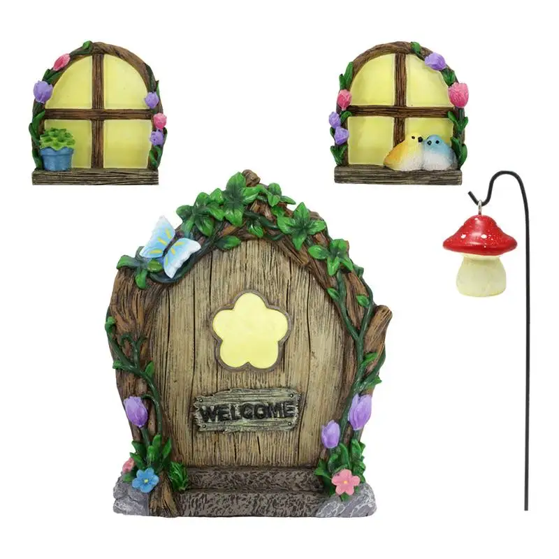 Fairy Door For Wall Charming Gnome Paradise Miniature Fairy Gnome Door Figurines Attractive Garden Tree Sculpture Statues decor
Fairy Door For Wall Charming Gnome Paradise Miniature Fairy Gnome Door Figurines Attractive Garden Tree Sculpture Statues decor