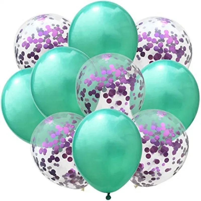 

10pcs/Lot Mix Rose Gold Confetti Balloons Birthday Party Decoration Kids Adult Metallic Balloon Helium Ball Wedding party Decor