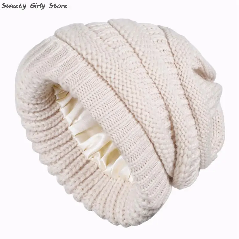 

Soft Lining Knitted Hat Women Beanies Hats Winter Wool Knit Caps Outdoor Journey Casual Gorras Warm Slouchy Crochet Bonnet Cap