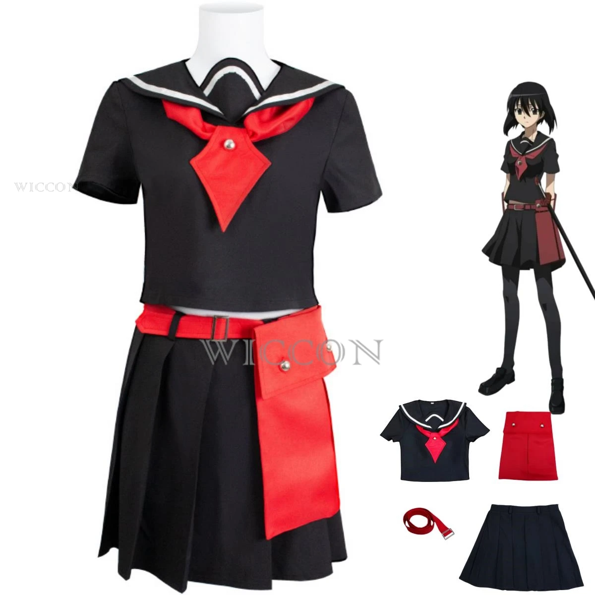 Аниме Akame Ga KILL! Костюм Kurome для косплея ночной рейд, черная юбка JK, женский сексуальный кавайный костюм для карнавала, Хэллоуина, матросский костюм
Аниме Akame Ga KILL! Костюм Kurome для косплея ночной рейд, черная юбка JK, женский сексуальный кавайный костюм для карнавала, Хэллоуина, матросский костюм