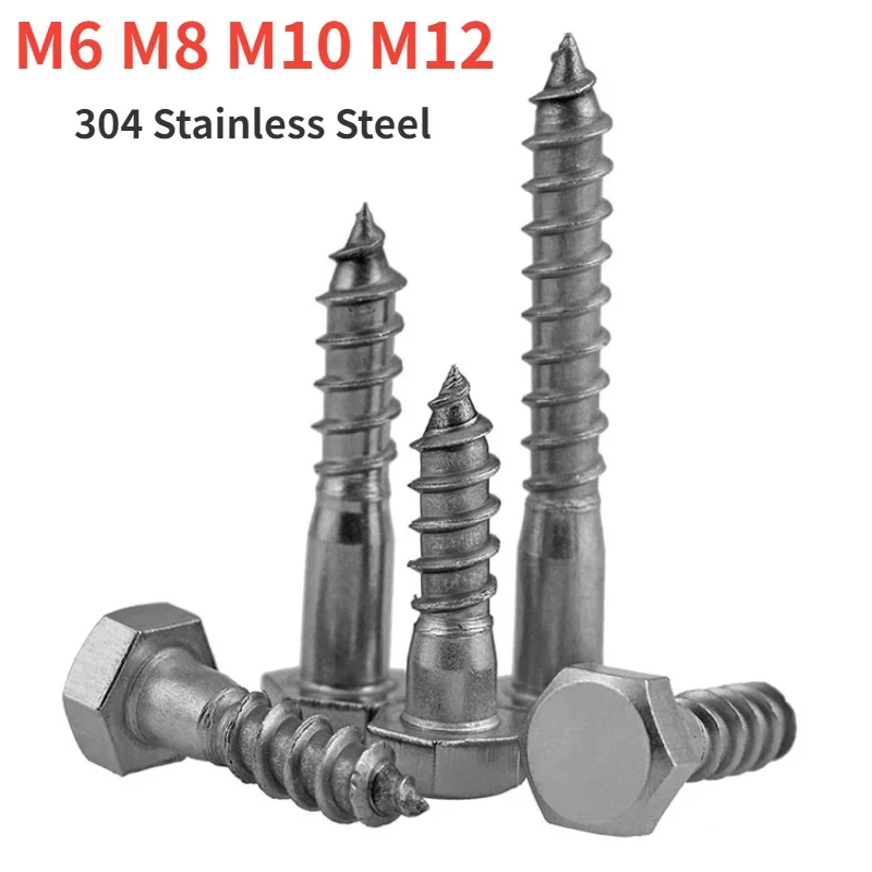 M6 M8 M10 M12 304 Stainless Steel Self External Hexagon Hex Standard Tapping Wood Screws Half Tooth Bolts
M6 M8 M10 M12 304 Stainless Steel Self External Hexagon Hex Standard Tapping Wood Screws Half Tooth Bolts