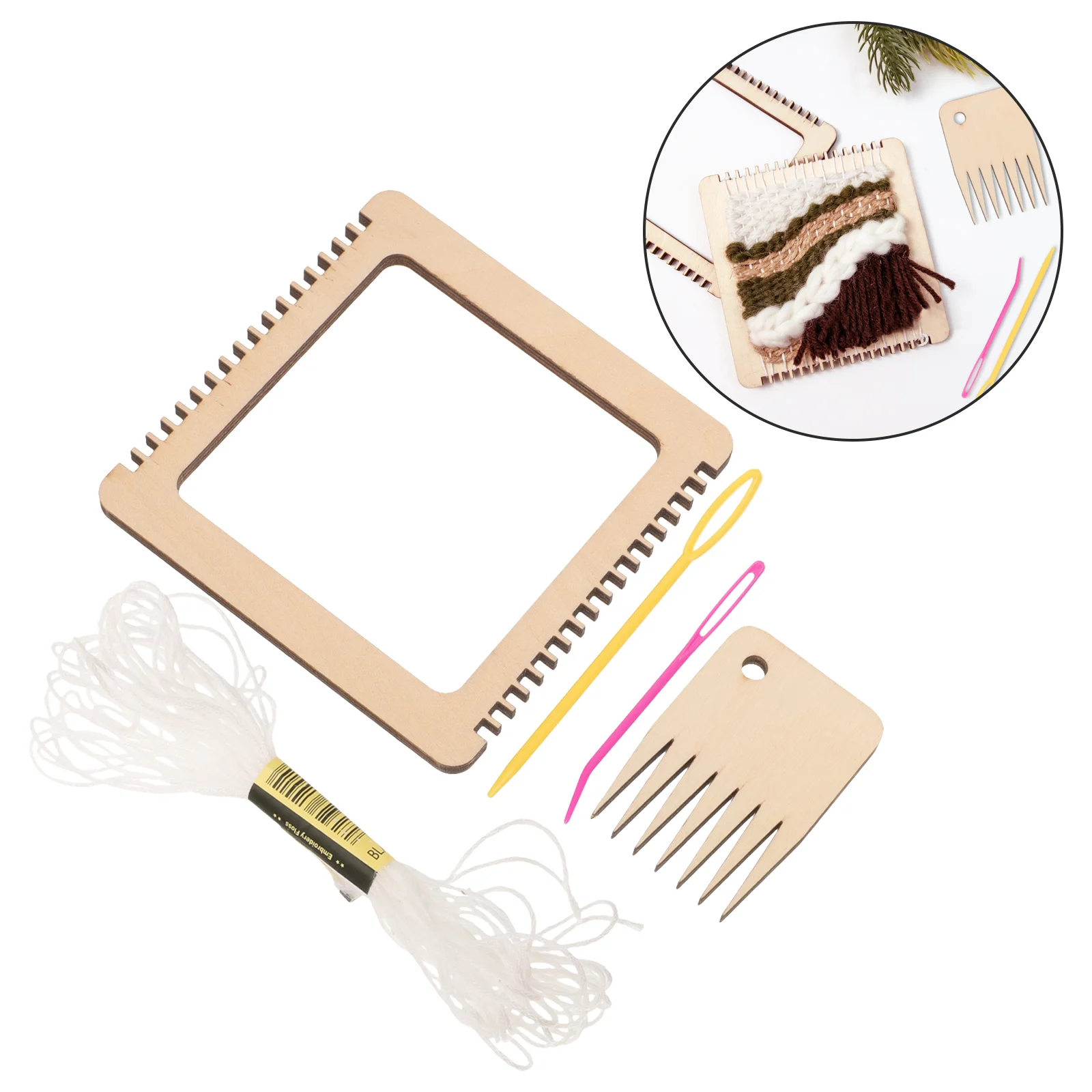 Weaving Tool Set Hand Knitting Machine Mini Loom Kit for Girls Wooden Tools Board
Weaving Tool Set Hand Knitting Machine Mini Loom Kit for Girls Wooden Tools Board