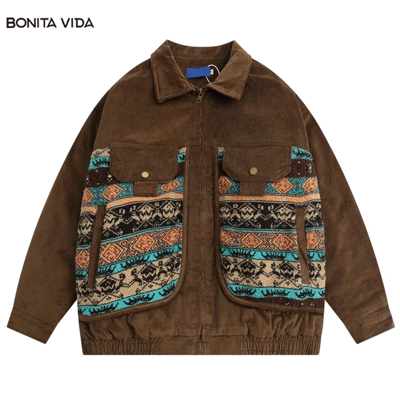 Vintage Corduroy Jacket Men Winter Padded Parkas Streetwear Retro Patchwork Thick Warm Coats StreetwearHarajuku Casual Parka
Vintage Corduroy Jacket Men Winter Padded Parkas Streetwear Retro Patchwork Thick Warm Coats StreetwearHarajuku Casual Parka